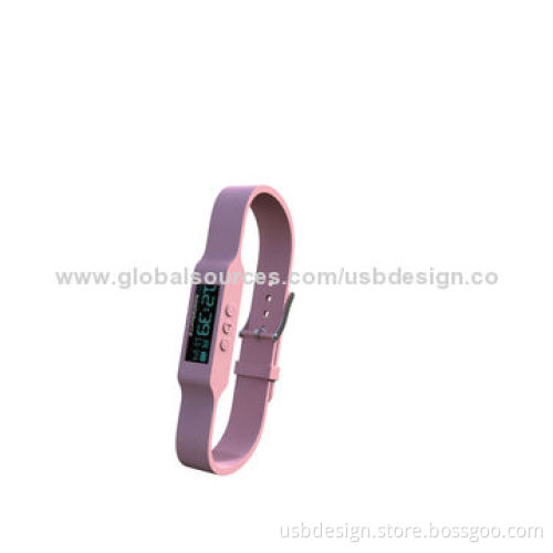 Bluetooth 4.0 Smart Health Wristband, Made of Silicone Material, 0.91-inch Screen Size